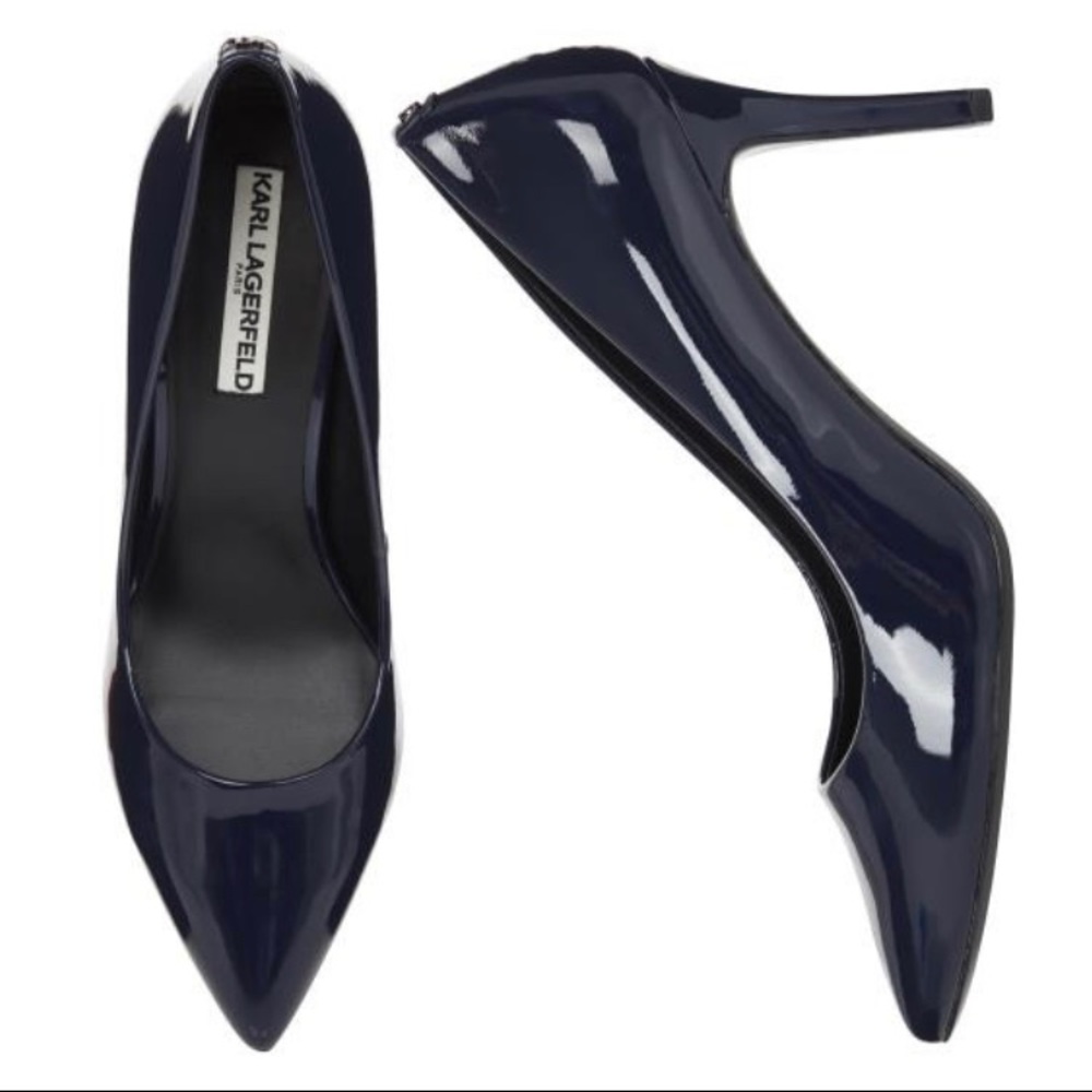 KARL LAGERFELD PARIS Navy Blue Royale Pumps Size 8